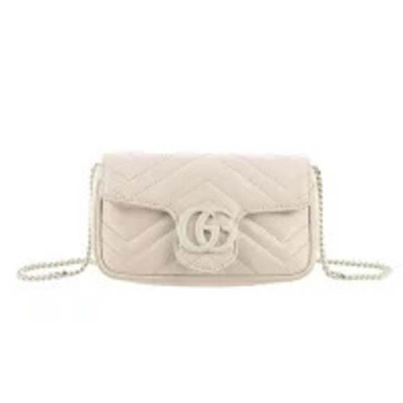 Gucci Handbags - Gucci GG Marmont Super Bag Leather Ivory White